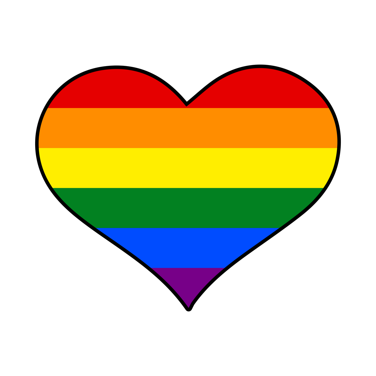 Adult unisex shirt #102 Rainbow heart