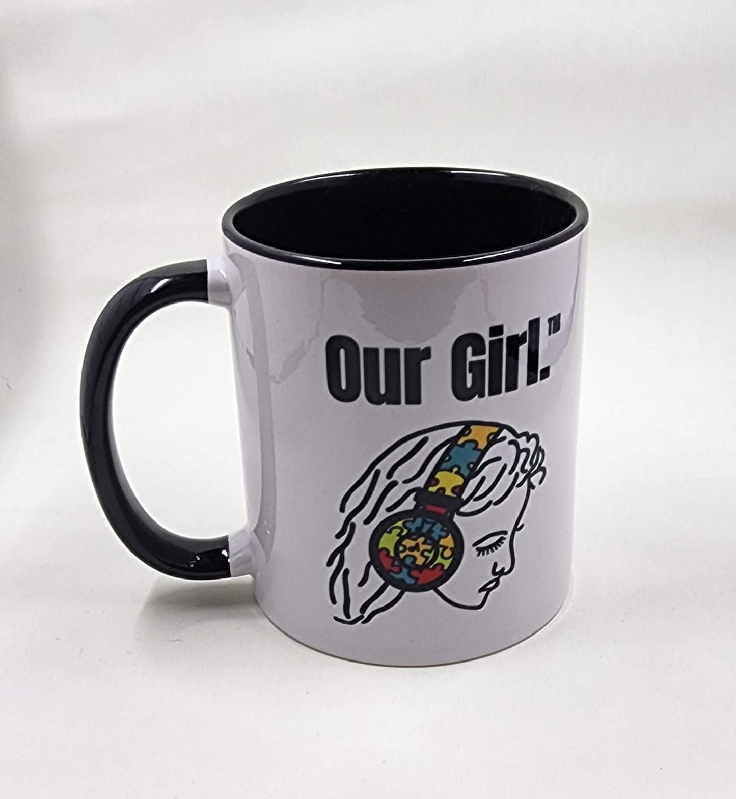Our Girl Brand- White 30z Ceramic Printed mugs