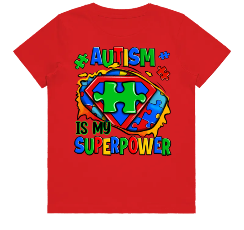 #2 Autism Superpower Kids Design Tshirts