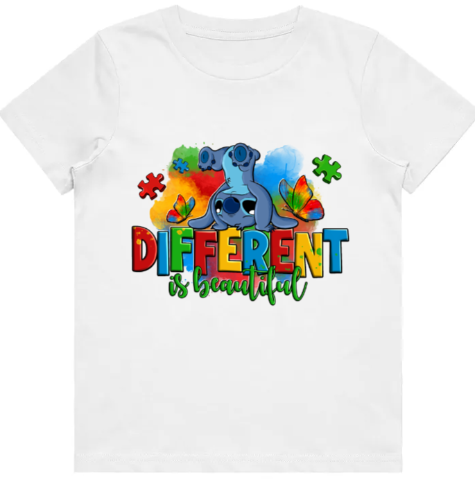 Adult unisex shirts #11 Autism Stitch - Different is Beautiful