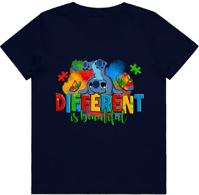 Adult unisex shirts #11 Autism Stitch - Different is Beautiful