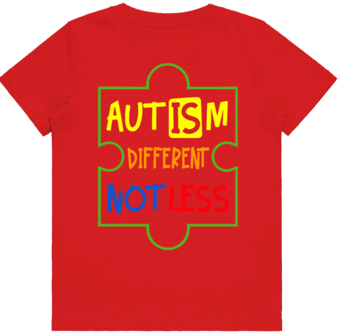 #78 Autism Not less Kids Design Tshirts