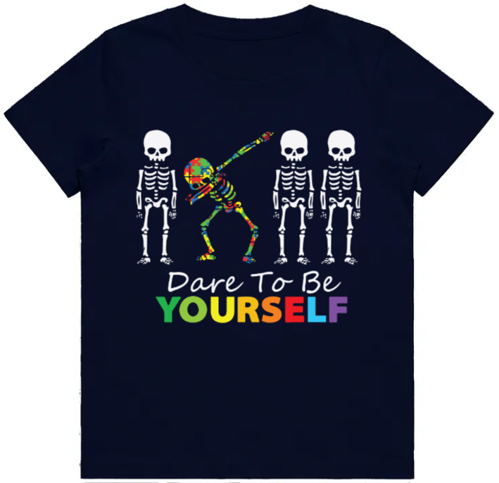 #79 Autism Dare to be yourself Kids Design Tshirts