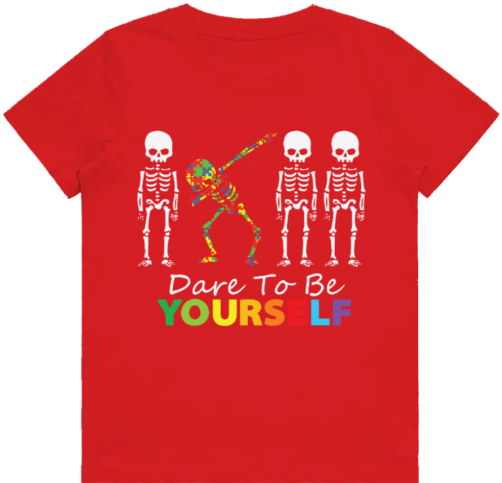 #79 Autism Dare to be yourself Kids Design Tshirts