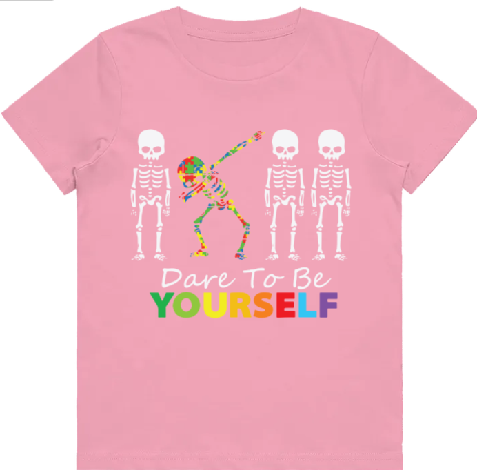 #79 Autism Dare to be yourself Kids Design Tshirts