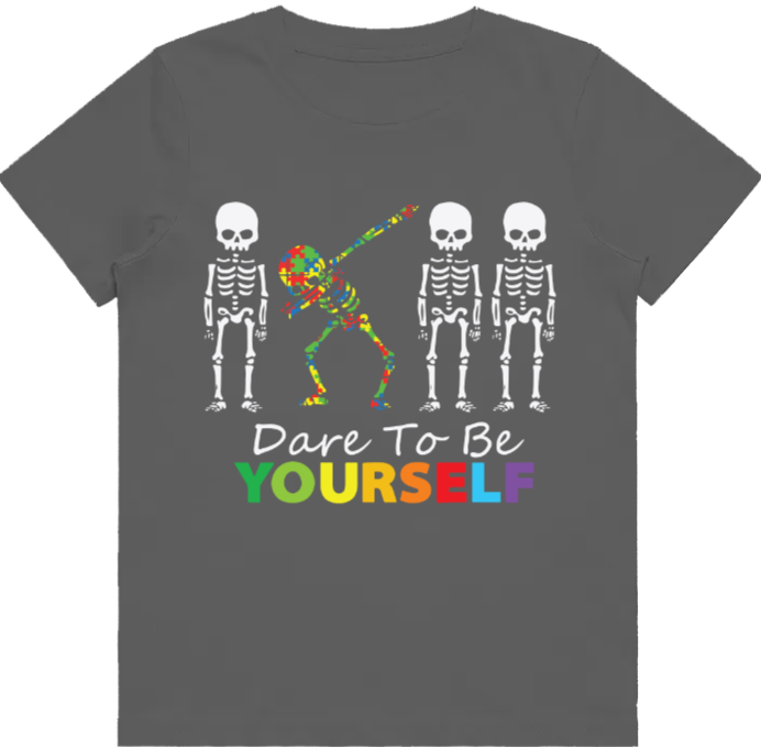 #79 Autism Dare to be yourself Kids Design Tshirts
