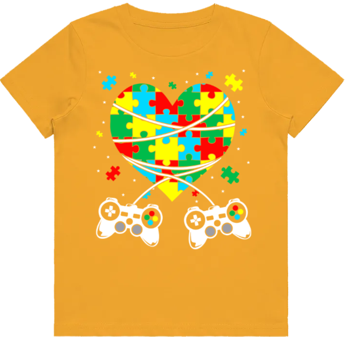 #77 Autism Gaming Kids Design Tshirts