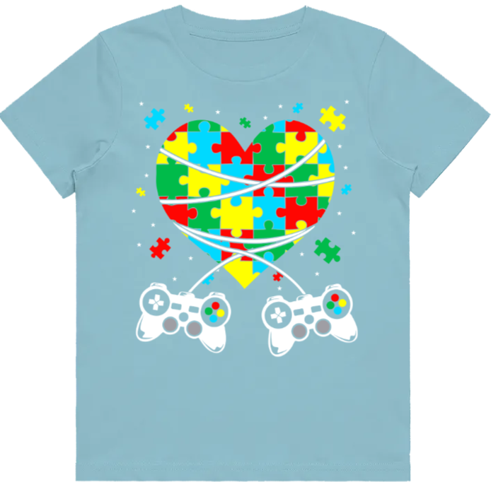 #77 Autism Gaming Kids Design Tshirts