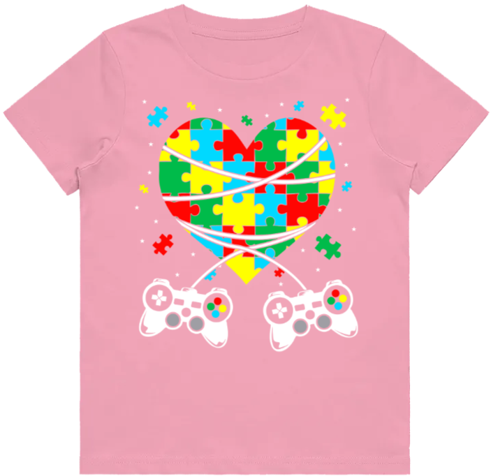#77 Autism Gaming Kids Design Tshirts