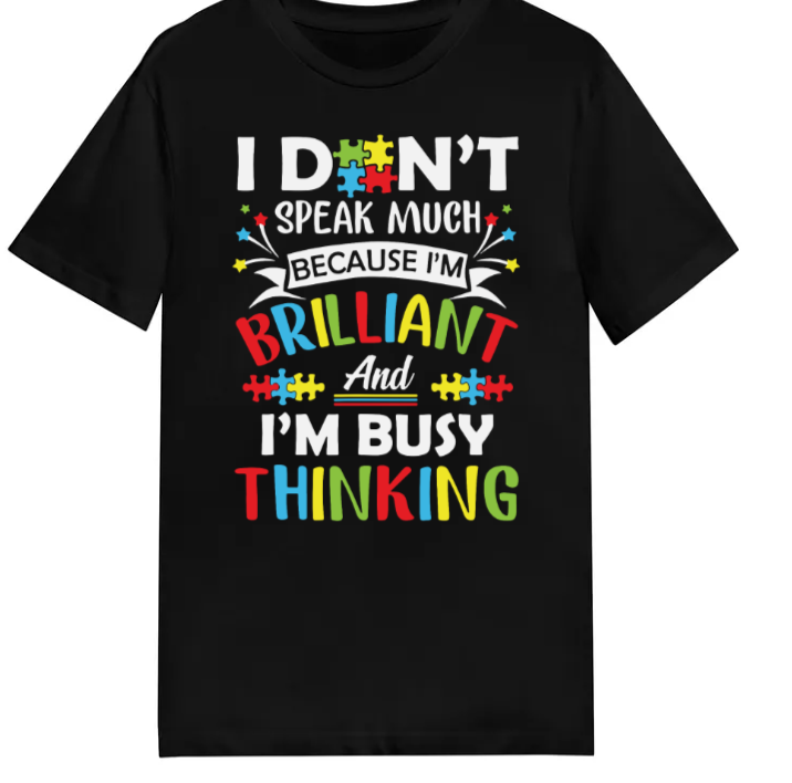 #100 Autism - I don't speak Kids Design Tshirts