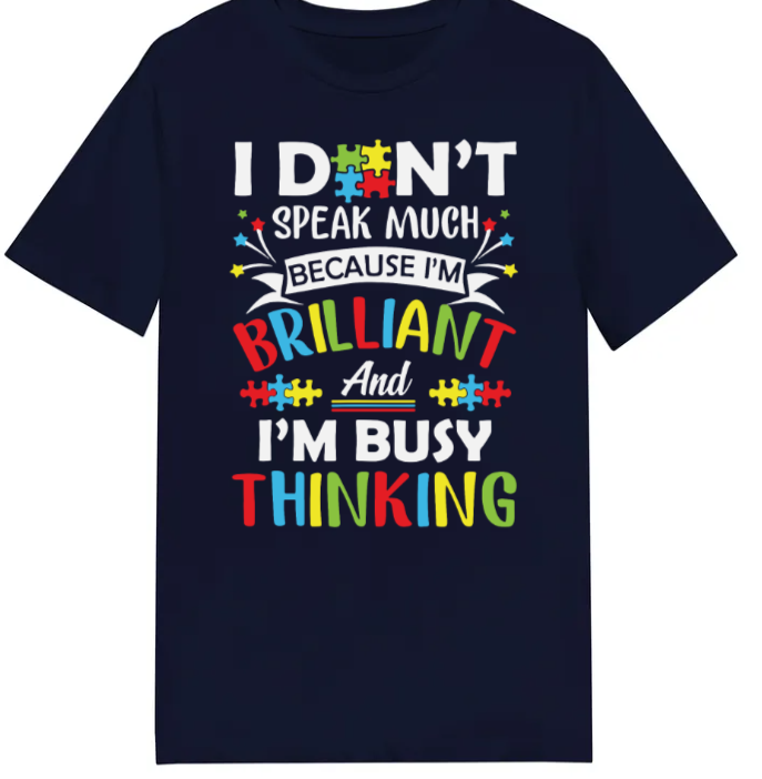 #100 Autism - I don't speak Kids Design Tshirts