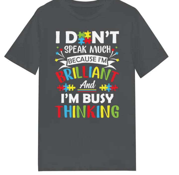 #100 Autism - I don't speak Kids Design Tshirts