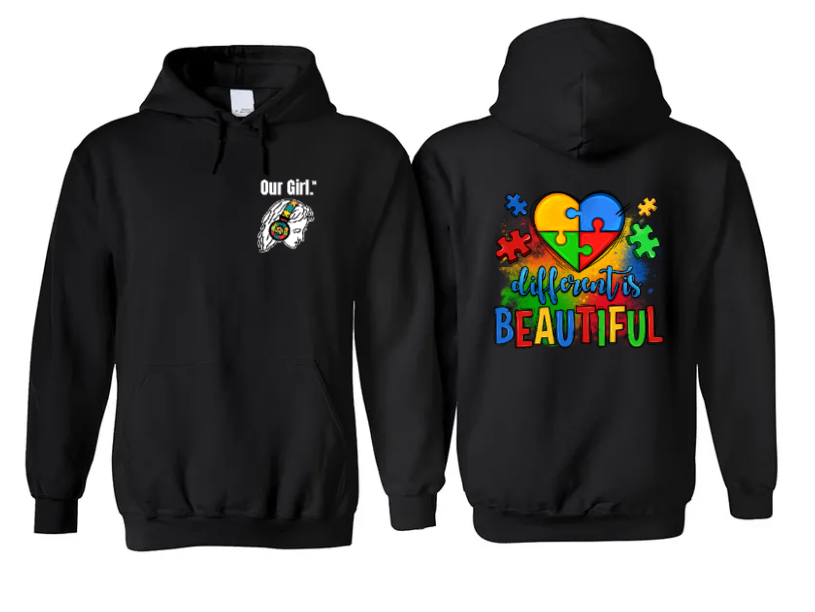 Our Girl Adult Unisex Black Hoodies Printed