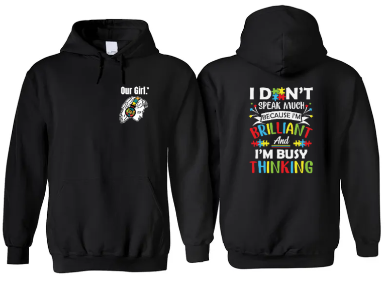 Our Girl Adult Unisex Black Hoodies Printed