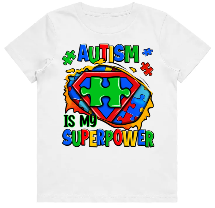 #2 Autism Superpower Kids Design Tshirts