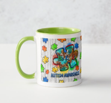 Be Kind Autism mug design