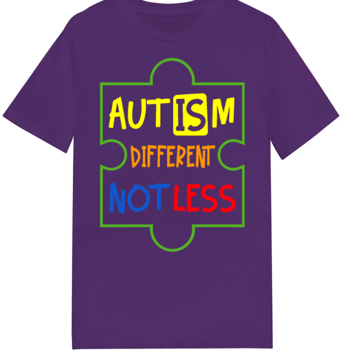 Adult unisex shirts #78 Autism different not less