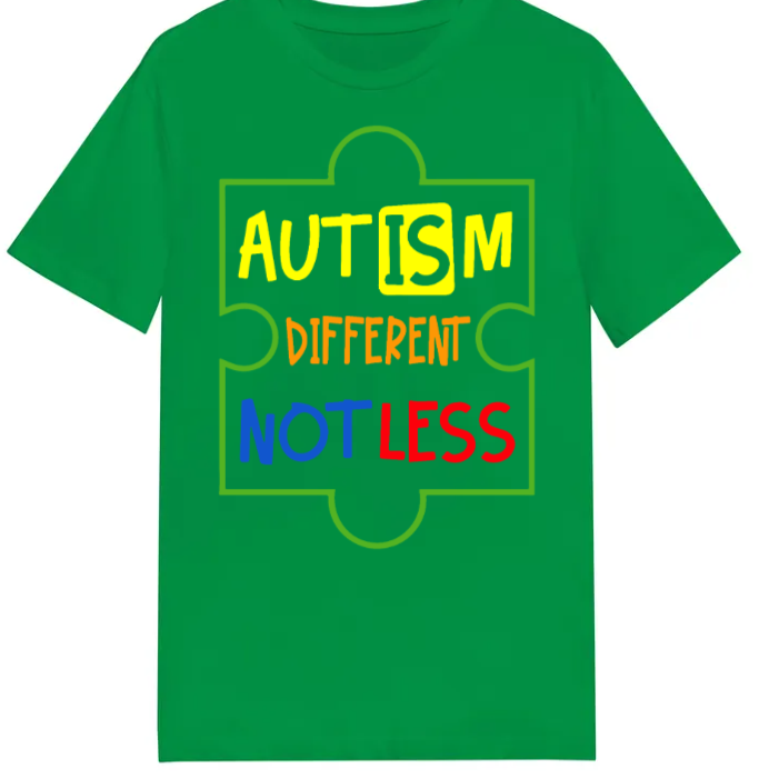 Adult unisex shirts #78 Autism different not less