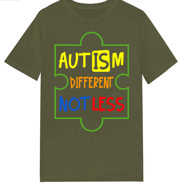 Adult unisex shirts #78 Autism different not less