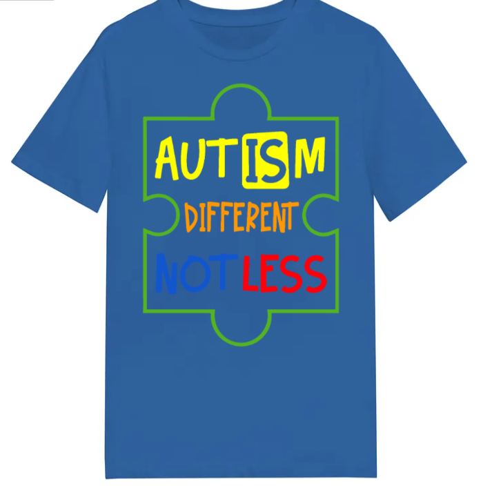 Adult unisex shirts #78 Autism different not less