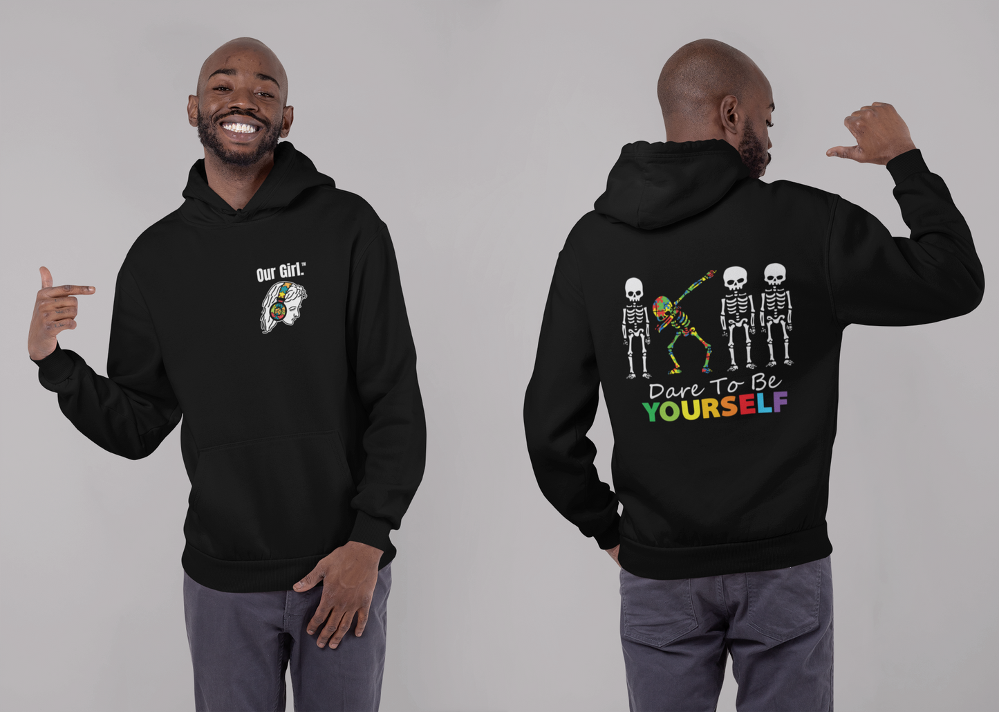 Our Girl Adult Unisex Black Hoodies Printed