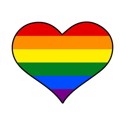 Adult unisex shirt #102 Rainbow heart