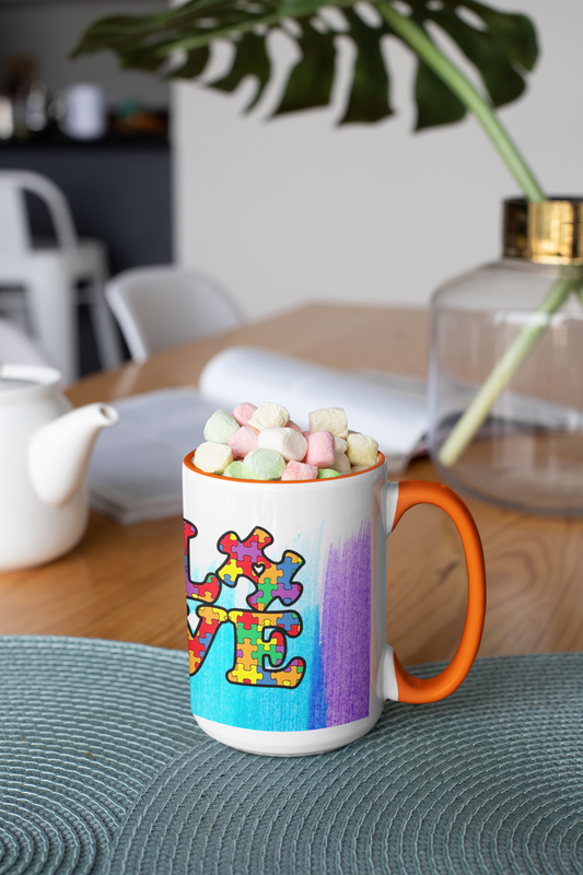 Love Autism mug design