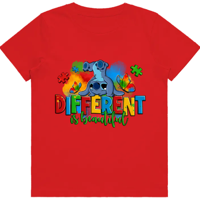 Adult unisex shirts #11 Autism Stitch - Different is Beautiful
