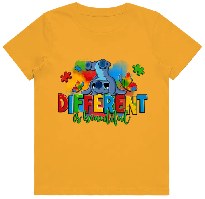 Adult unisex shirts #11 Autism Stitch - Different is Beautiful