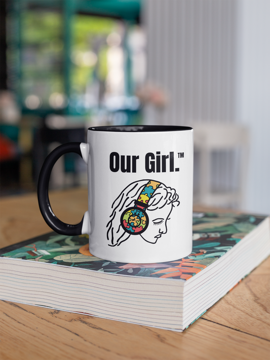 Our Girl Brand- White 30z Ceramic Printed mugs